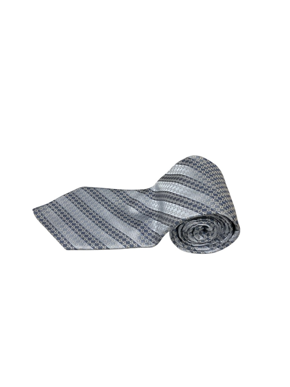 Gucci Men’s Blue Striped GG Neck Tie
